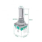 Ec11 Rotary Encoder Butonlu 20 Adim Pwm 360 Derece Doner Butonlu Dijital Potansiyometre Menu Motor