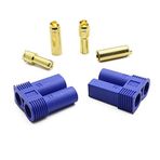 EC5 Dişi Erkek Konnektör Çifti 5mm Altın Banana Tip 100A RC Lipo Pil Batarya Akü Bağlantı Soketi Gold Bullet Model Uçak Drone Multicopter Quadcopter Helikopter