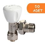 ECA 50 Adet Eca Rv3 1/2 Köşe Radyatör Valfi Pex Petek Havlupan Vanası 602120721 Çok Renkli