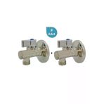 Eca 602111048-2 Rozet Dahil 1/2 inç Krom Volanlı 2 Adet Filtreli Ara Musluk