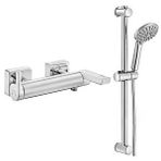 ECA Eca İcon Banyo Bataryası + Eca Logica Sürgülü Duş Seti Üst Takımı Gri