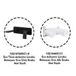 ECA Eca Tiera Ankastre Lavabo Bataryası Mat Siyah Set (102167605c1-k+102166601c1) Gümüş