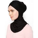 Ecardin 476567 Siyah Büyük Hijab Çapraz Bone