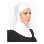 Ecardin Beyaz Boyunluklu Hijab Bone