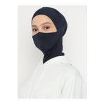 Ecardin Maskeli Spor Boyunluklu Hijab Tesettür Bone - ST279 Lacivert