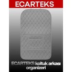 Ecarteks Araç Koltuk Arkası Organizer Deri - Oto Eşya Düzenleyicisi Cepli Lüks Tasarım - Gri