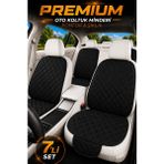 ECARTEKS Premium Quality Car Accessories Terletmez Cepli Oto Koltuk Minder Seti Kolay Montaj Universal Koruyucu Kılıf Kumaş - Siyah 101