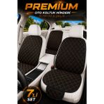 ECARTEKS Premium Quality Car Accessories Terletmez Cepli Oto Koltuk Minder Seti Kolay Montaj Universal Koruyucu Kılıf Kumaş - Siyah - Turuncu