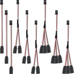 Eccliy 9 Adet JST Y Konnektör 3 Pin JST Fiş Ayırıcılar Servo Uzatma JST Erkek - Dişi RC Servo Uzatma Kablosu Tel Kablo RC JR Futaba RC Araba veya Uçaklar ile Uyumlu (Karışık Stil)