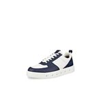 ECCO Erkek Street 720 Havalandırmalı Gore-Tex Su Geçirmez Retro Spor Ayakkabı, Lacivert/Beyaz, 25.0 cm 3E