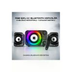 Ecco7 Bluetooth Mikrofonlu Hoparlör Rgb 2+1 Ses Sistemi Gaming Bilgisayar Hoparlör