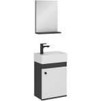 Ece Banyo 22RVS002045E City Antrasit Beyaz 45 Banyo Dolabı Seti