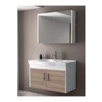 Ece Banyo Gama 90 cm Sonoma Meşe Beyaz Banyo Dolabı