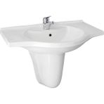 Ece Banyo - Karizma 80 cm Lavabo Yarım Ayaklı Beyaz (Yarım Ayak Dahil) - 10KZ50080TK