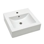 Ece Banyo - Sekura Kare Lavabo 59 cm Tezgah Üstü Beyaz - 7736