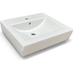 Ece Banyo - Sekura Tezgah Üstü Kare Lavabo 50 cm Beyaz - 7107
