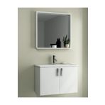 Ece Banyo Slim Smart 80x35 cm Beyaz Banyo Dolabı