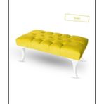 Ece Home Tekstil 45X90 Ebatında Sarı Renk Banch Puf
