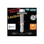 ece life 5,5x32mm -Trapez Çatı vidası -Matkap Uçlu -Panel Vidası-Akıllı Vida (Pk.İçi.Ad./100Adet)