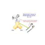 ece life Musluk Çatalı -Çamaşır ve Bulaşık Makinesi Uyumlu -Pvc -3/4''