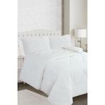 Ece Stripe Çift Kişilik Pelüş Yatak Örtüsü Krem - 220 x 240 cm
