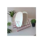 EceAksesuar Tabaklık Rafı- Tencere Kapak Düzenleyici-tabak Kurutmalık -6 Bölmeli Pembe Stand pembe 22 x 12