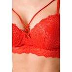 Ecem Yıldız Bralet Dantelli Desteksiz Sütyen - 75B - 00A-kırmızı