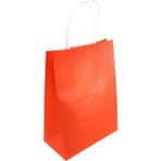 Ecen Plast Turuncu Kraft Çanta 18X8X24 ( 50 Adet ) ( Kağıt Poşet Çanta )