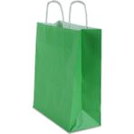 Ecen Plast Yeşil Kraft Çanta 18X8X24 ( 10 Adet ) ( Kağıt Poşet Çanta )
