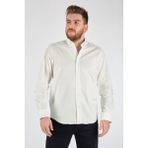 Ecer Erkek Uzun Kol Kadife Gömlek - Minimalist & Şık - Beyaz - 2XL