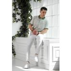 Ecer Regular Fit Superfine Pamuk Polo Yaka Desenli Erkek T-Shirt