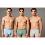 Ece's Design Dikişsiz Buz Ipek Ter Uzaklaştıran Spor Özel Tasarım Erkek Iç Giyim 3 Parça 1010 Boxer - Mavi - Gül - Kurusu - Beyaz
