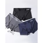 Eces Design Dikişsiz Buz Ipek Ter Uzaklaştıran Spor Özel Tasarım Erkek Iç Giyim 3 Parça 1010 Boxer