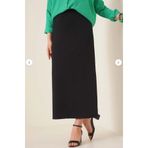 ECEYLÜL MODA Düz Uzun Siyah Kalem Etek