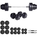 Ecgspor 105 kg Vinyl Kaplama Halter Ve Dambıl Seti Ağırlık Seti
