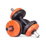 Ecgspor 2x10.5 kg Turuncu Siyah Multifonksiyonel Grip Plate Dambıl Seti