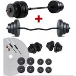 Ecgspor 38 kg Z Bar Halter Seti ve Dambıl Seti Ağırlık Fitness Seti