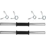 Ecgspor 40 cm Krom Dambıl Barı ve 4 Adet Çelik Sıkıştırma Yayı ile Ergonomik Antrenman Seti