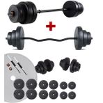 Ecgspor 78 kg Z Bar Halter Seti ve Dambıl Seti Ağırlık Fitness Set