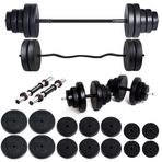 Ecgspor 88 kg Halter Seti ve Dambıl Seti Ağırlık Seti Fitness Seti Z Bar