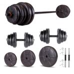 Ecgspor Hero Serisi 45 kg Dambıl Seti ve Halter Seti Ağırlık Fitness Seti