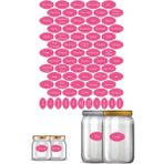 Echo Home Pembe Baharat Kavanoz Etiketi Sticker 70 Adet - 60 x 15 cm - Renkli