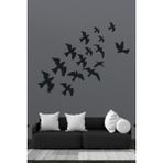 Echo Home Uçan Kuşlar Dekoratif Duvar Sticker Kuş Sürüsü Duvar Süsü - 60 x 15 cm - Renkli