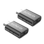 Echorin (İkili) OTG Akıllı Giriş USB 3.0 to Type-C Dönüştürücü Adaptör Çevirici 5Gbps, iPhone 16, Pro, Pro Max, M2, M3, M4 MacBook Pro, Air, iPad Pro ve Galaxy S25, S24, S23 ve Tabletler ile Uyumlu