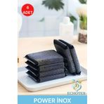 ECHOTEX (6 ADET) Paslanmaz Power Inox Sünger Özel Çelik Telli Doku Bulaşık Süngeri Fabrika Satış Mağazası