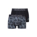 Ecko Lacivert - Baskılı 2'li Boxer