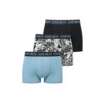 Ecko Mavi - Lacivert - Baskılı 3'lü Boxer