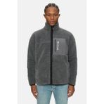 Ecko Unltd. Carlıno Antrasit Dik Yaka Fermuarlı Sherpa Baskılı Loose Fit Erkek Polar Mont - 3XL
