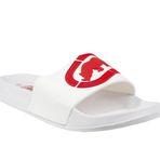 Ecko Unltd. Erkek Grafik Kaydırmalı Sandalet İç ve Dış Mekan İçin Rahat Plaj, Ev, Tatil, Partiler, Etkinlikler, Hediye veya Havuz Terlikleri için Mükemmel Açık Burunlu Yumuşak Yastıklı Ekstra Kalın Kaymaz Taban, Beyaz, 8