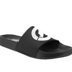 Ecko Unltd. Erkek Grafik Kaydırmalı Sandalet İç ve Dış Mekan İçin Rahat Plaj, Ev, Tatil, Partiler, Etkinlikler, Hediye veya Havuz Terlikleri için Mükemmel Açık Burunlu Yumuşak Yastıklı Ekstra Kalın Kaymaz Taban, Siyah/Beyaz, 13